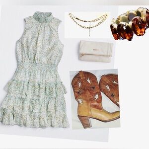 Brown Western Ankle Boots